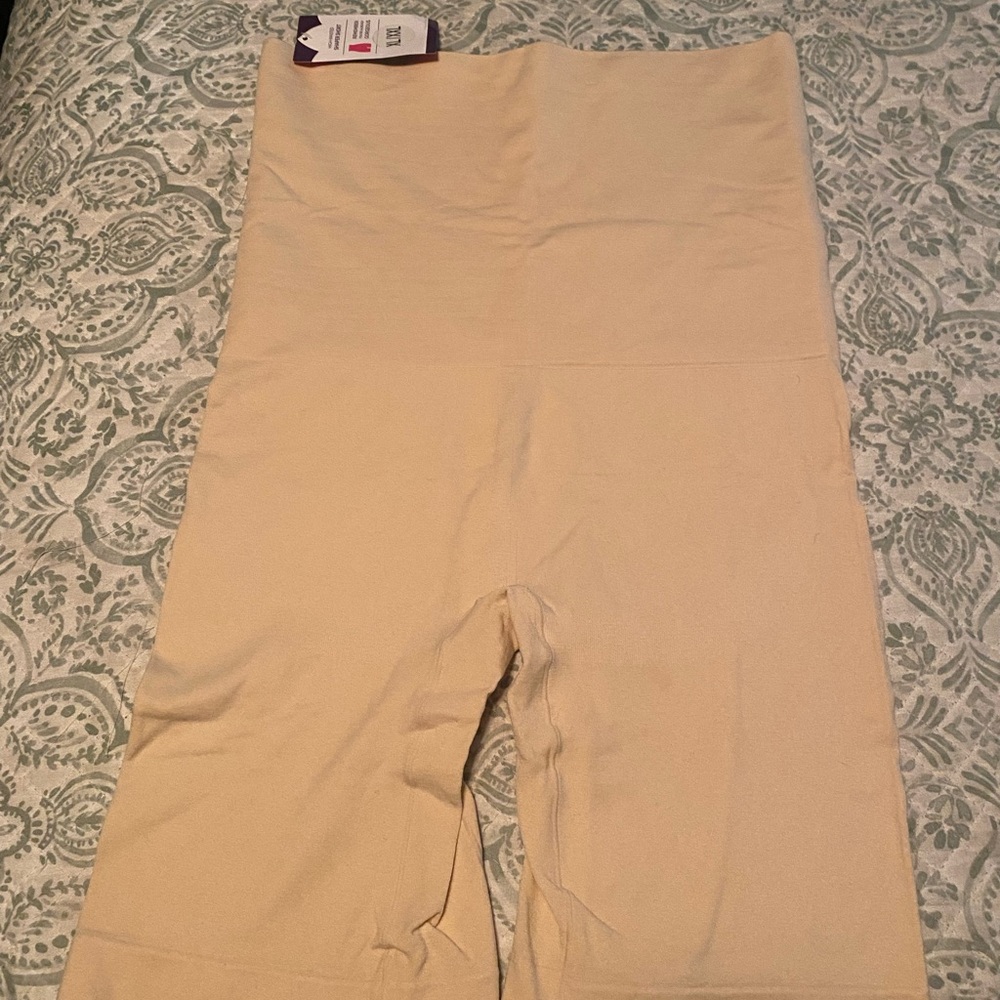 Cream Shapewear High-Waisted Shorts